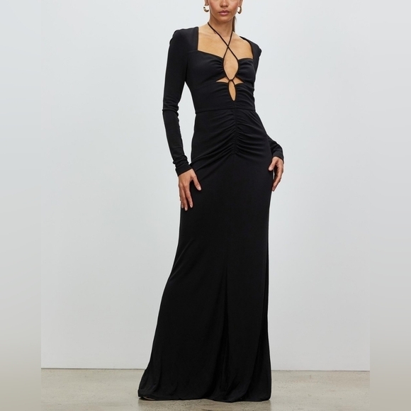 REBECCA VALLANCE Riccardo ruched stretch jersey gown Dress - Picture 10 of 10